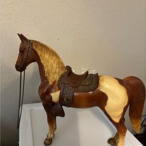 Vintage 1960's Breyer Brown and Cream Decorative Horse Bakelite Figurine